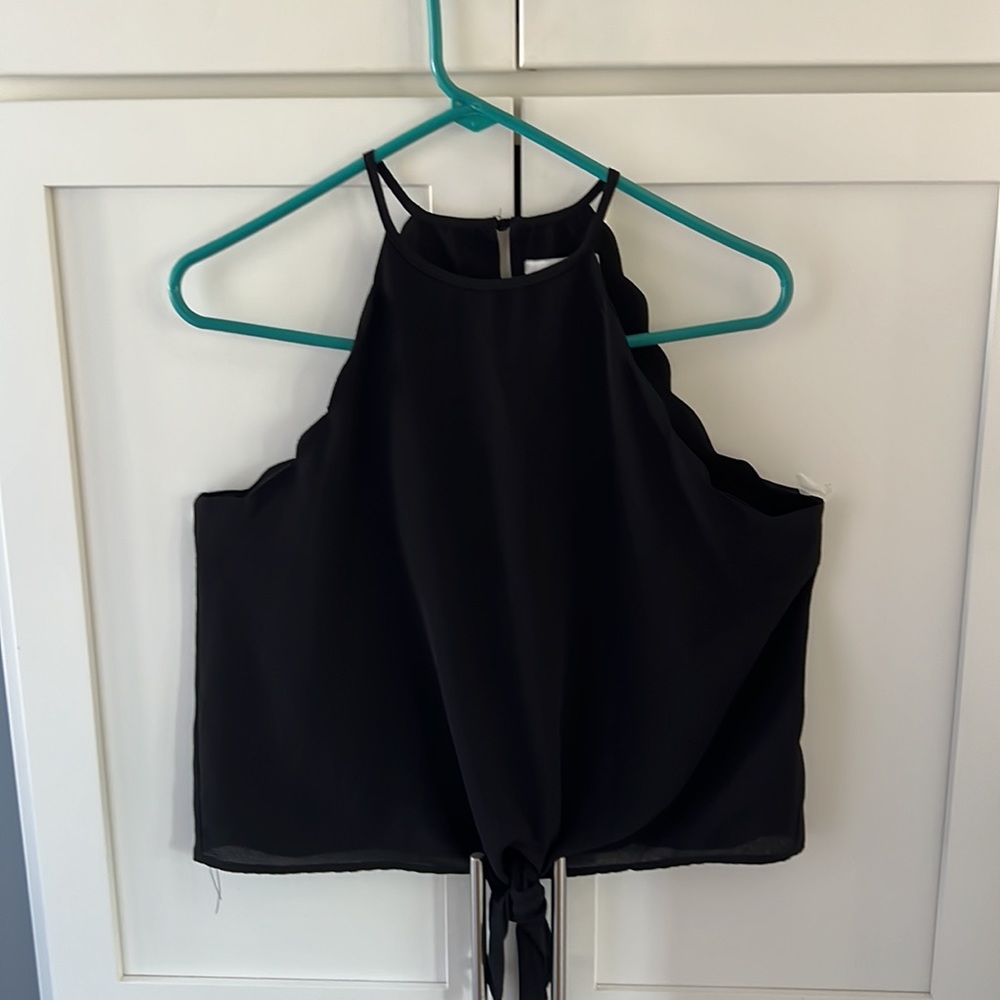 Black sleeveless halter top MED by Jun & Ivy for Francescas